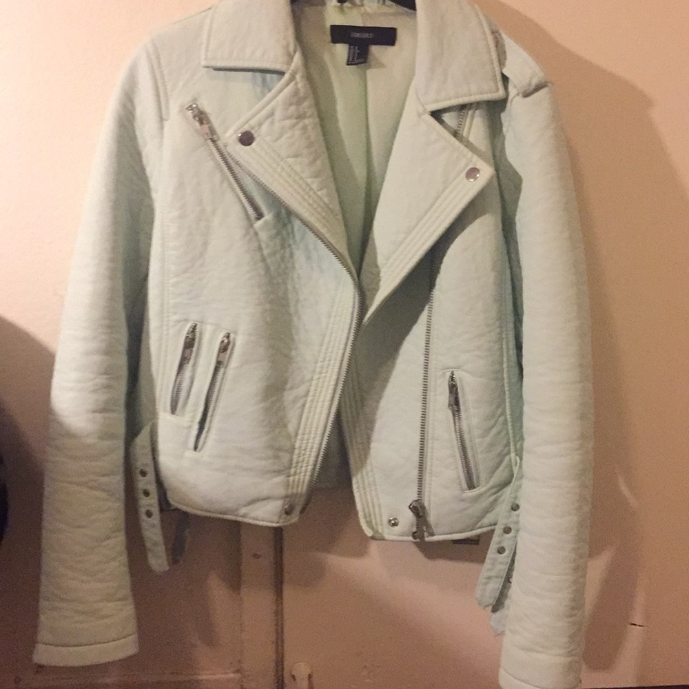 Teal Leather Jacket
